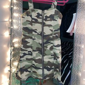 Camo overall dress